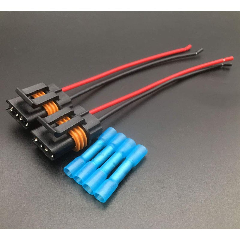 LIZAPUS 2PCS Fan Cooling Connector Pigtail Wiring Harness Compatible with Ford Chevrolet Corvette Camaro TPI LT1 LS1 LS6 - Image 4
